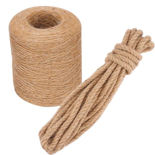 新款diy编织黄麻绳吊牌装饰线桶麻线复古捆绑绳包装材料工厂直销