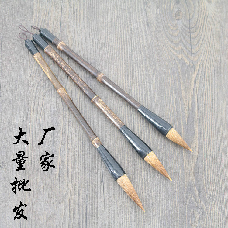 狼毫蒜头毛笔国画写意短峰笔书法楷书行书练字狼毫毛笔碗笔