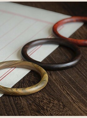 天然檀木手镯子女新中式