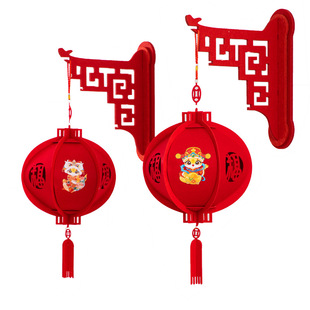 新年马年灯笼挂件装饰春节福字喜庆壁挂鞭炮挂饰过年客厅布置年货