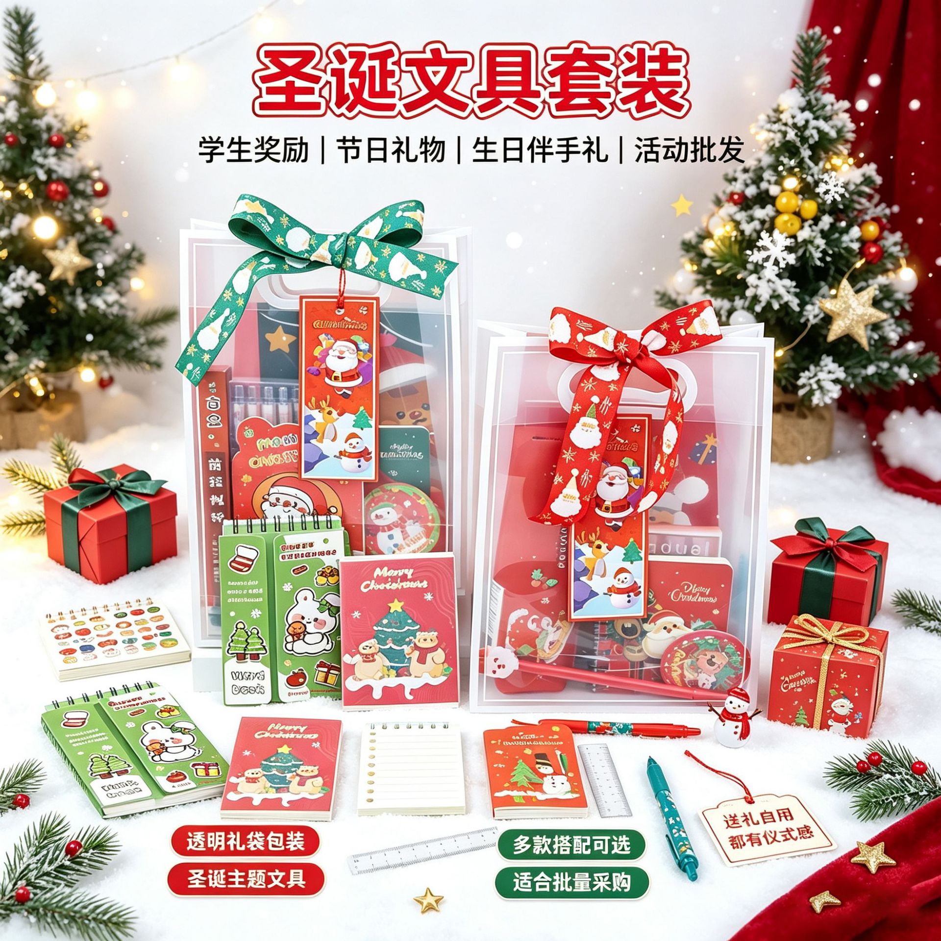 圣诞节礼物文具套装学生实用小礼品班级奖品机构仪式感节日伴手礼