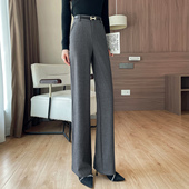 阔腿裤 高级灰色西装 春秋宽松休闲直筒裤 垂感高腰窄版 裤 女2026新款