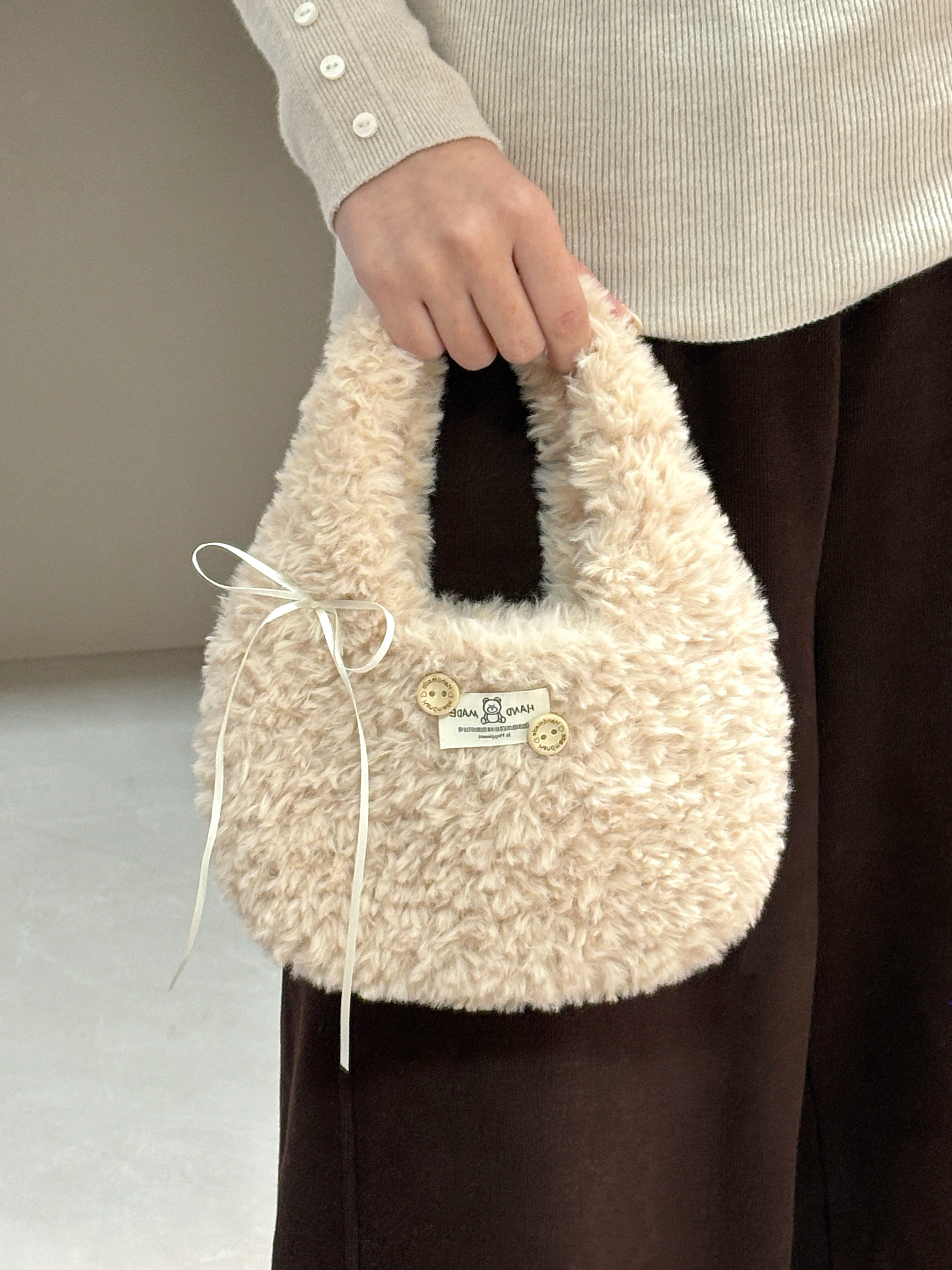 皮草线手工编织包包毛线钩针diy材料包手提挎包礼物雪妃尔自制勾