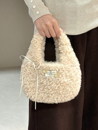 皮草线手工编织包包毛线钩针diy材料包手提挎包礼物雪妃尔自制勾