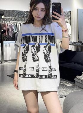 ERD忧郁富二代25SS女人vintage水洗复古做旧宽松VTG短袖T恤男女潮