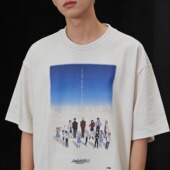 Saint Michael福音战士vintage水洗复古做旧宽松VTG短袖 T恤男女潮