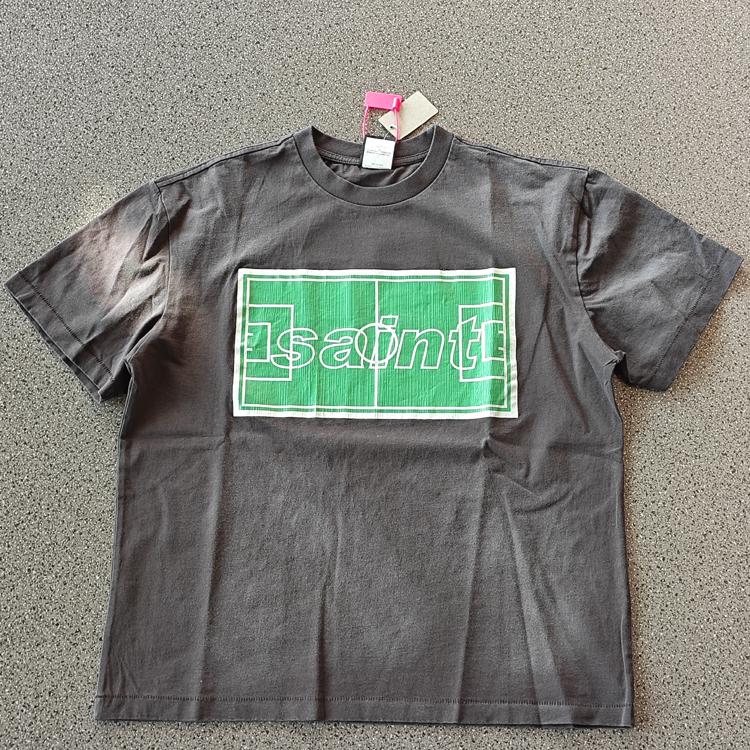 Saint Michael绿洲裂纹vintage水洗复古做旧宽松VTG短袖T恤男女潮