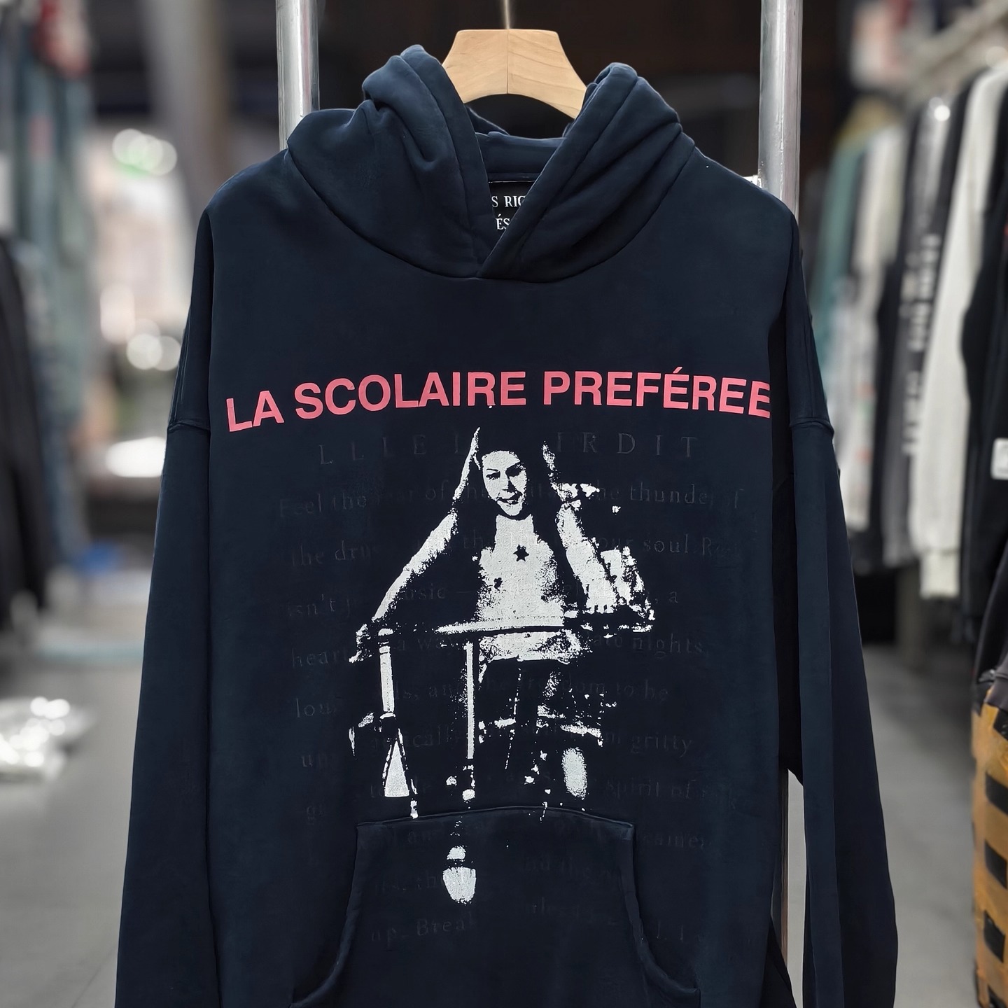 ERD忧郁富二代单车连帽VTG重磅美式高街水洗休闲长袖套头卫衣男女