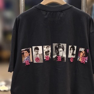 Paly T恤男女 Hollywood刺绣勋章vintage水洗复古做旧宽松VTG短袖