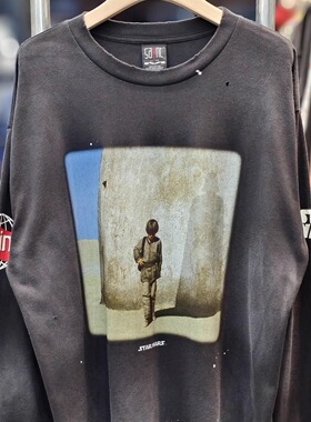 Saint Michael星球大战VTG美式高街水洗宽松长袖打底T恤男女ins