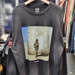 打底T恤男女ins 高街水洗宽松长袖 Saint Michael星球大战VTG美式