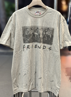 Saint Michael老友记花灰vintage水洗复古做旧宽松VTG短袖T恤男女