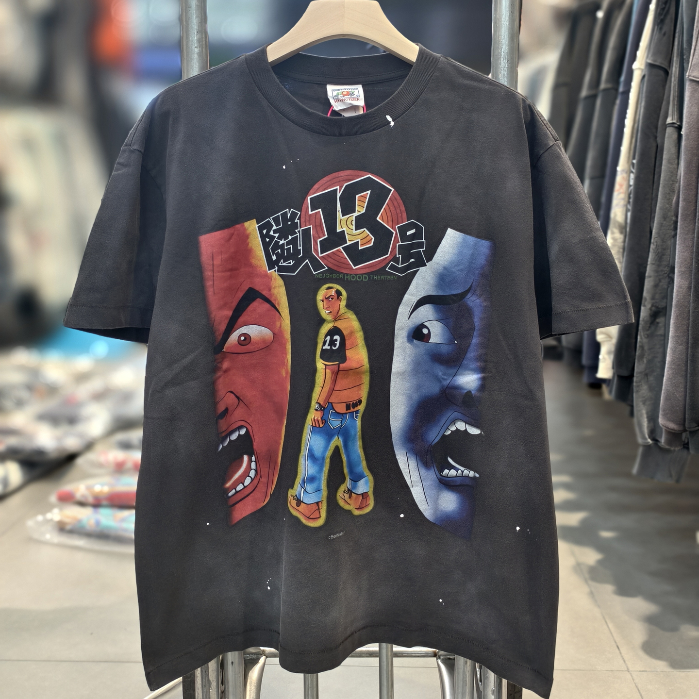 Saint Michael 邻人13号 vintage水洗复古做旧宽松VTG短袖T恤男女