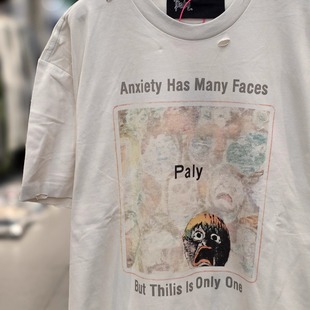 Paly Hollywood 小泥人 vintage水洗复古做旧宽松VTG短袖T恤男女