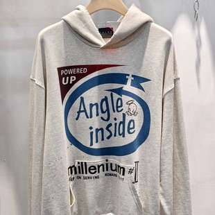 Saint Michael因特尔天使连帽加绒VTG美式高街水洗休闲长袖卫衣男