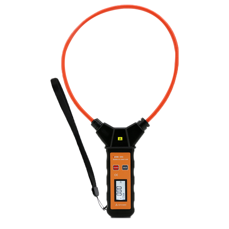 胜利9999A智能柔性线圈大电流漏电钳形万用表VC690自动钳型电流表