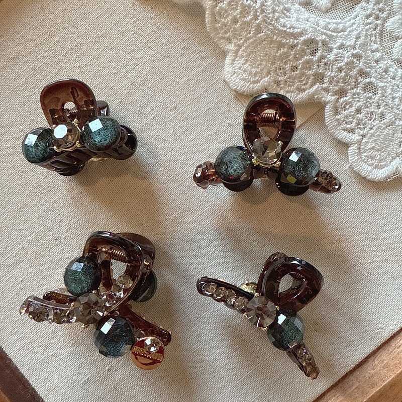 韩版新款闪钻小号公主头抓夹半扎发小发抓前额刘海碎发夹顶夹发卡