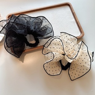 韩版 发饰气质波点发圈高级感扎头发低马尾绑头发头绳女 东大门新款