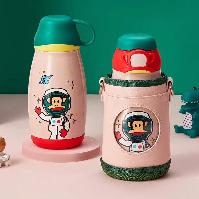 大嘴猴儿童保温杯316食品级男童带吸管小学生水壶婴儿宝宝水杯女