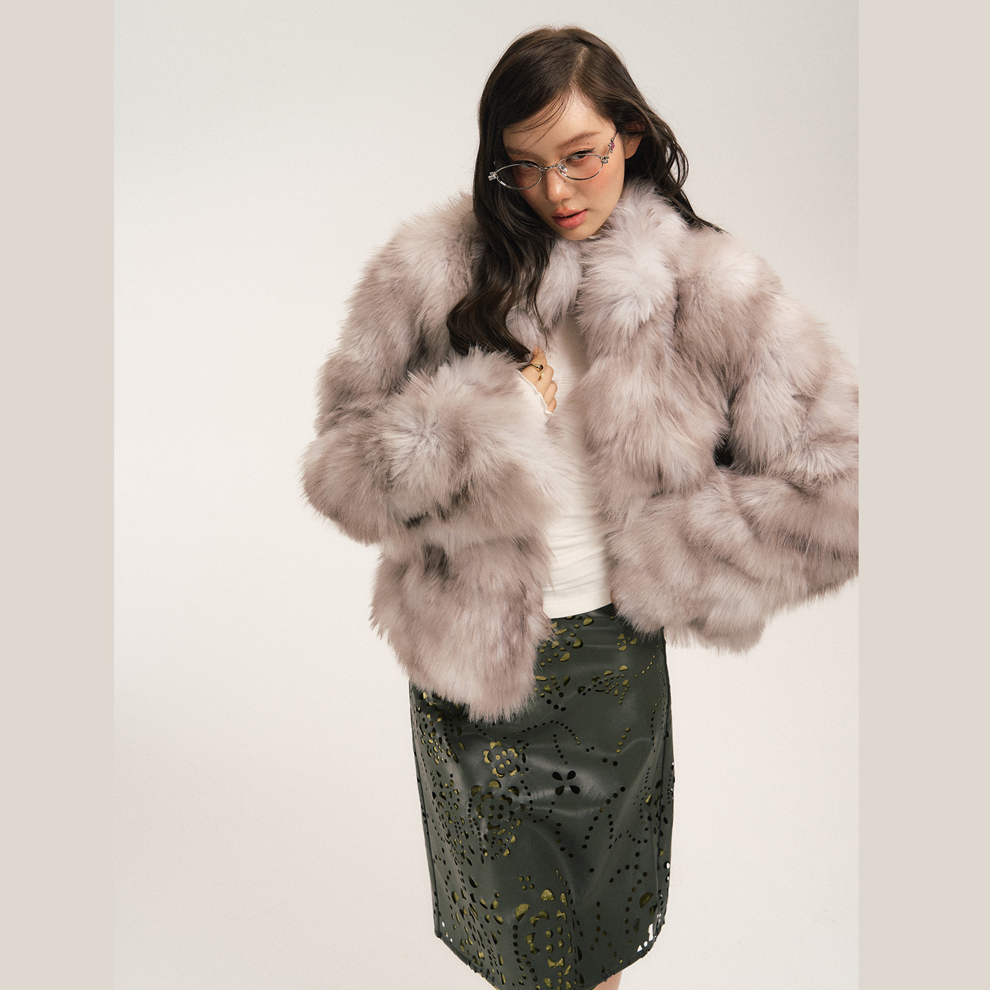 SASSYMOODY高智感环保皮草外套