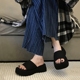 女款 女超火时尚 2025新款 增高厚底凉拖鞋 夏季 外穿网红拖鞋 一字拖鞋
