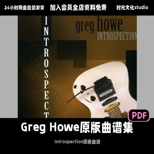 Greg Howe原版曲谱集Introspection原版曲谱Fusion吉他Solo原版谱