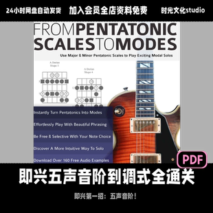 即兴五声音阶到调式全通关吉他入门教学「英文教程」(含音频)