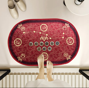 椭圆形七星九运过门垫入户门口专用地垫进门防滑脚垫聚财纳福地毯