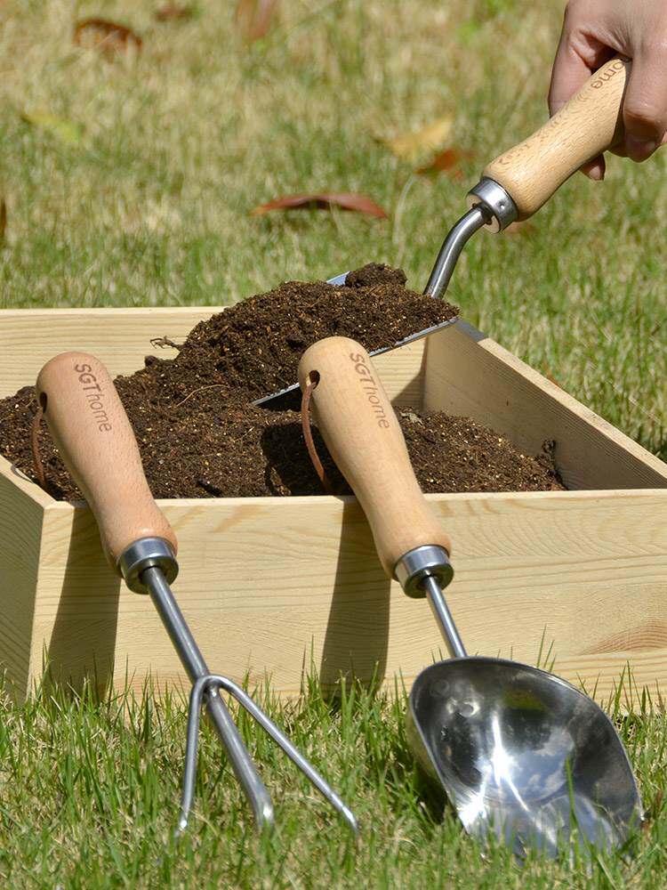 种花园艺工具家用套装小铲子不锈钢铁锹铁铲养花盆栽多肉种植神器