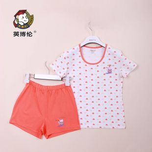 套装 短裤 睡衣家居空调服 清仓英博伦女童莫代尔贴身背心短袖 特价