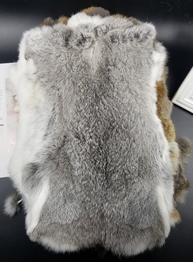 清仓兔皮整张大尺寸老兔子皮DIY兔毛包保护膝坐垫真兔皮扶手箱垫