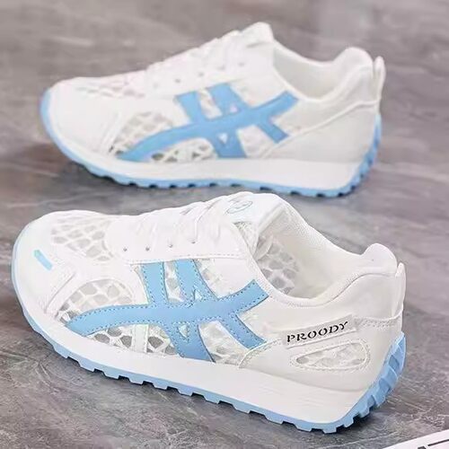 夏季透气镂空轻便软底休闲小白鞋