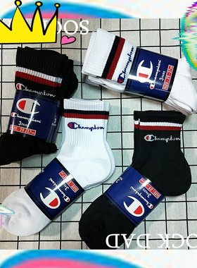 SOCK DAD现货日版毛巾底运动袜子中筒中帮草写中筒毛圈棉袜