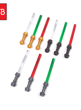 小积木颗粒光剑人仔用品武器装备64567+30374零件MOC手持电棒配件