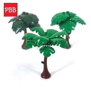 小积木颗粒MOC小树摆件植物花草树木园林装饰森林城市公园配件