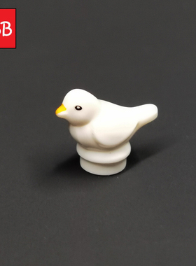 小积木颗粒动物白鸽子41835pb01小鸟麻雀印刷件山雀棋子配件装饰