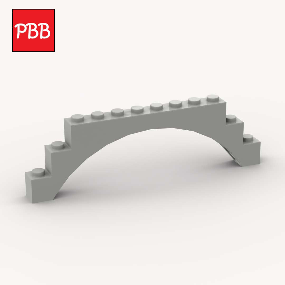 小积木颗粒1x12x3长拱门桥拱形砖6108/14707零件moc街景拱桥建筑