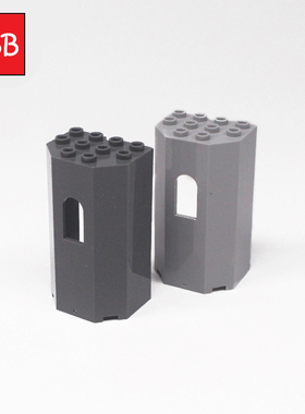 小积木颗粒3x4x6带窗塔楼墙壁板城堡碉堡30246零件建筑堡垒窗台