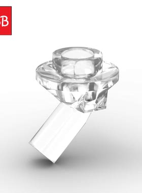 小积木颗粒1孔圆片带歪棒65578科技件1L带斜角空心螺柱的棒材