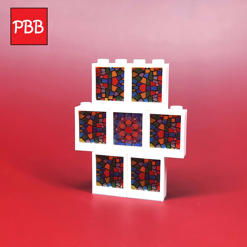 小颗粒积木1x2x2玻璃窗60592