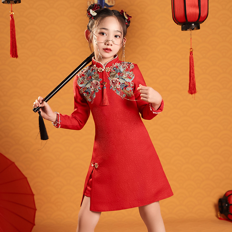 女童旗袍中国风礼服儿童