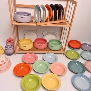 韩国Bridge陶瓷飞碟同款 猫碗餐前牛奶生骨肉饮水食盆哑光狗狗猫咪