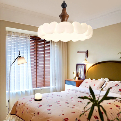 中古实木护眼客厅灯奶油风套餐