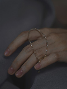 LEMON 定制14K包金bling施家水晶手链可调节不褪色 小众轻奢璀璨