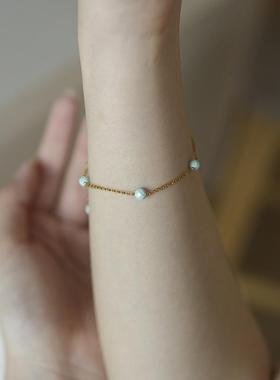 12月生辰石绿松石小众轻奢手链