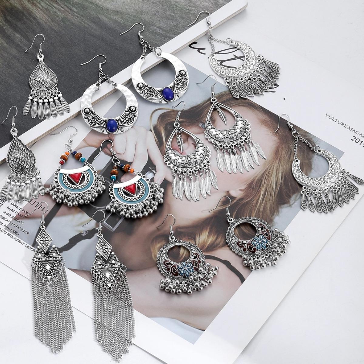 耳环波西米亚风复古无耳洞耳夹