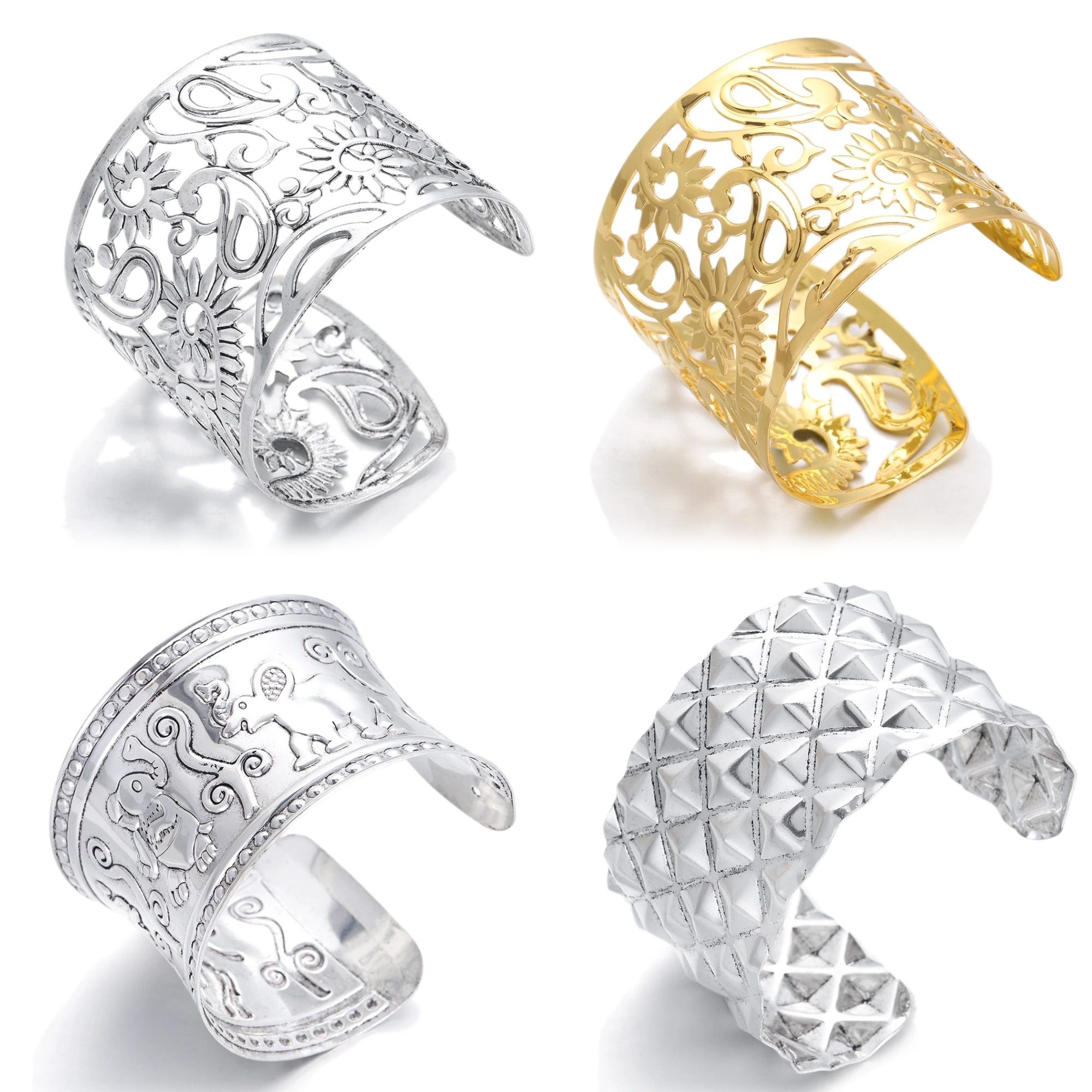 复古民族风开口镂空手镯异域风情