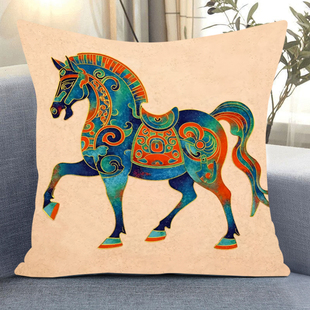 马到成功抱枕套十字绣2026年新款diy手工线绣材料包简单大气满绣