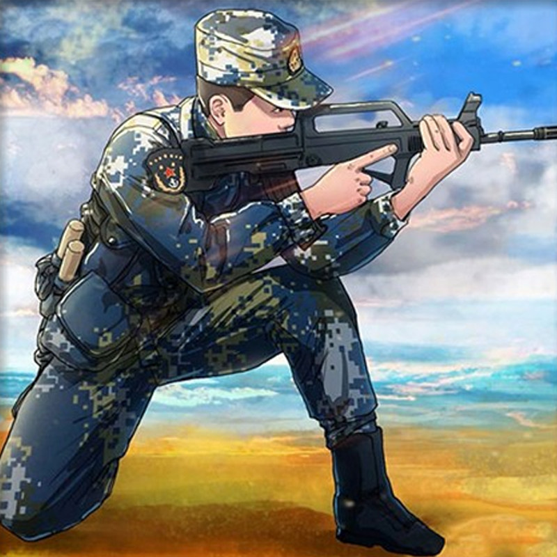 十字绣自己绣2022新款军人兵哥哥点钻手工圆钻满钻卧室爱国粘贴画