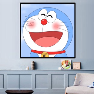 机器框儿童房diy学生手工十字绣 卡通钻石画多啦A梦叮当猫新款